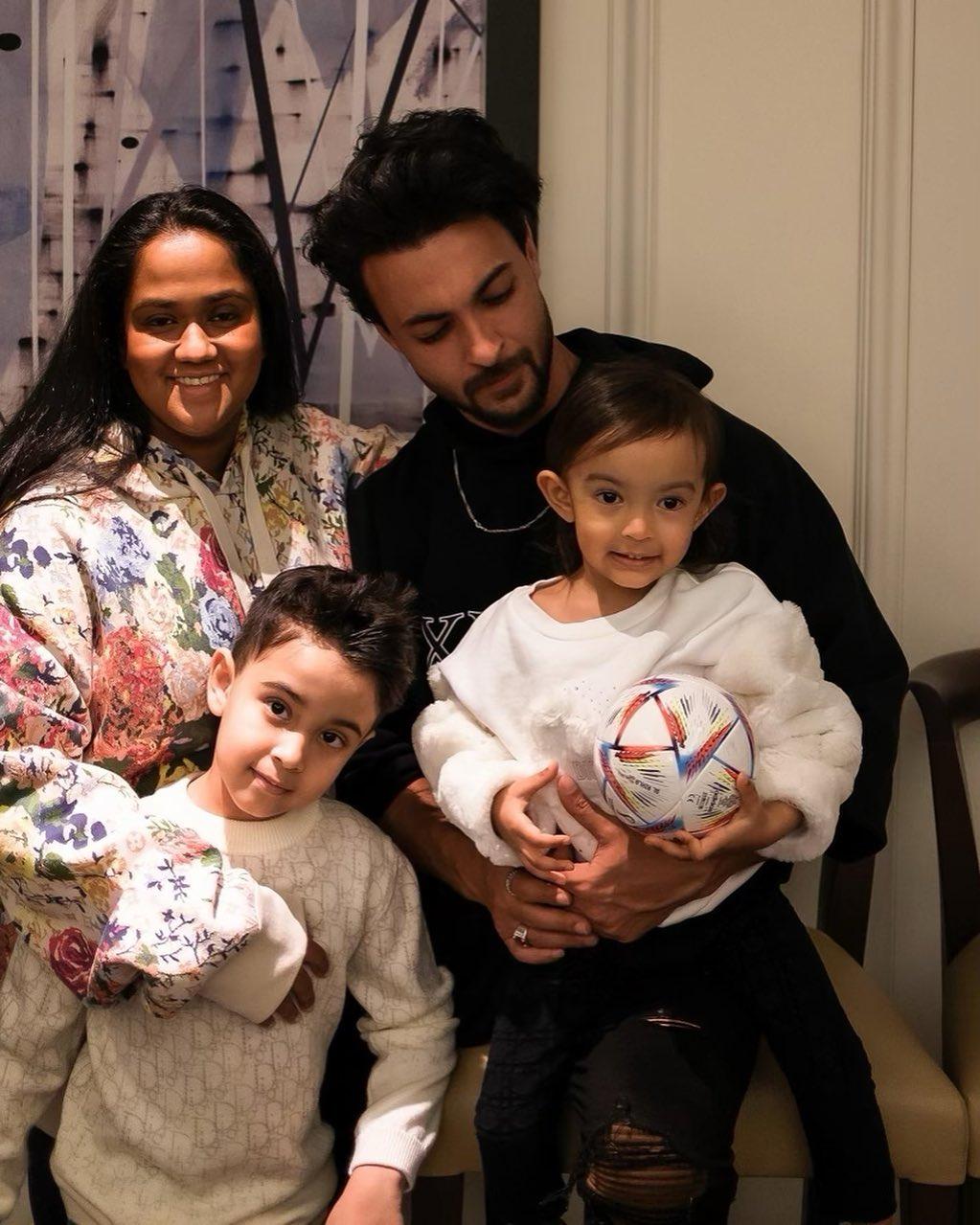 Arpita Khan, known for her strong family bonds and cheerful personality, is a loving mother to two wonderful children, Ayat Sharma and Ahil Sharma. 